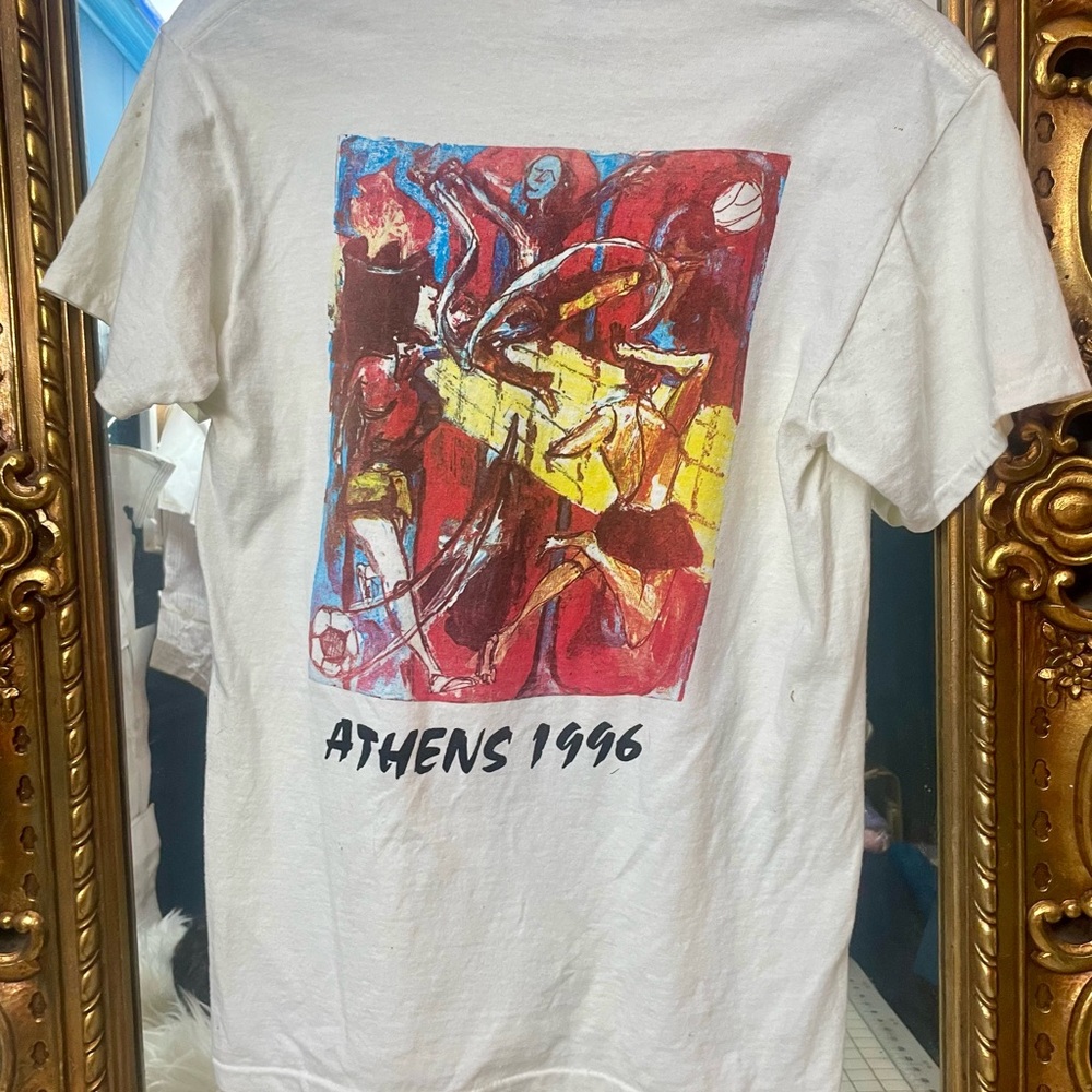 Vintage Olympics 1996 Graphic Tee - White and Multicolor